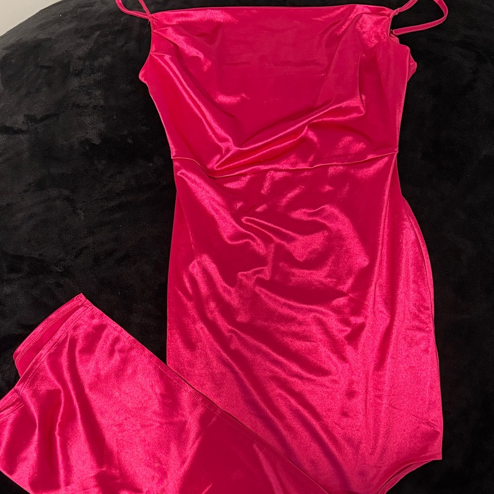 Forever 21 Hot Pink Satin Dress